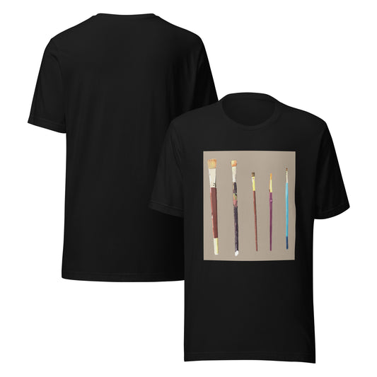 Short sleeve t-shirt paint brushes